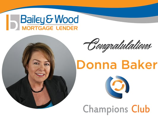 Donna Baker received Champions Club