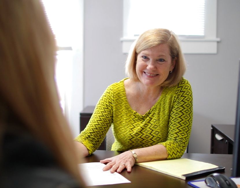 woman at desk
